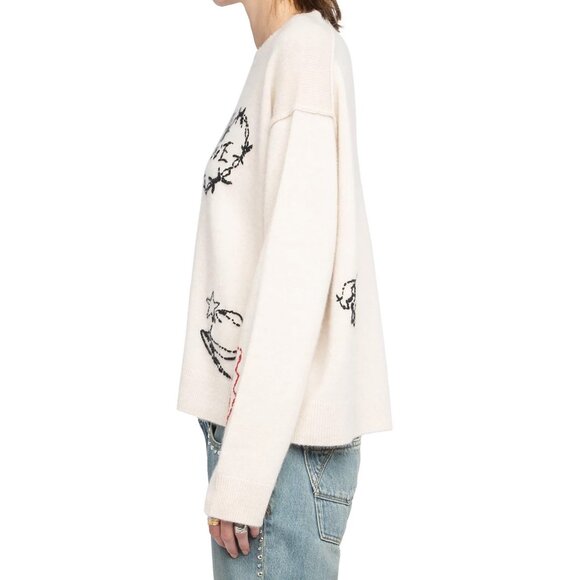 Zadig & Voltaire Markuz Western Cashmere Crewneck Sweater - Picture 2 of 7